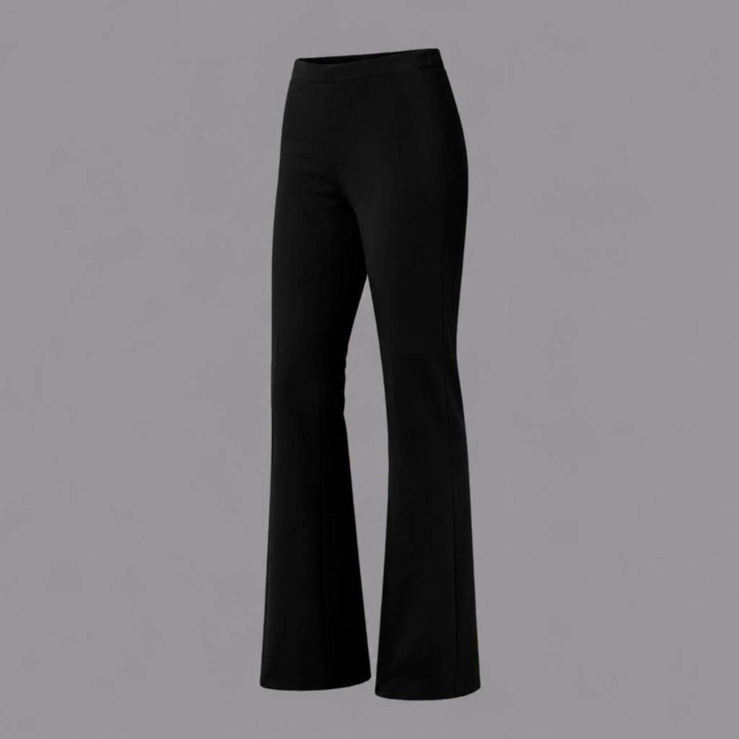 Pantaloni a Zampa in Punto Milano Nero