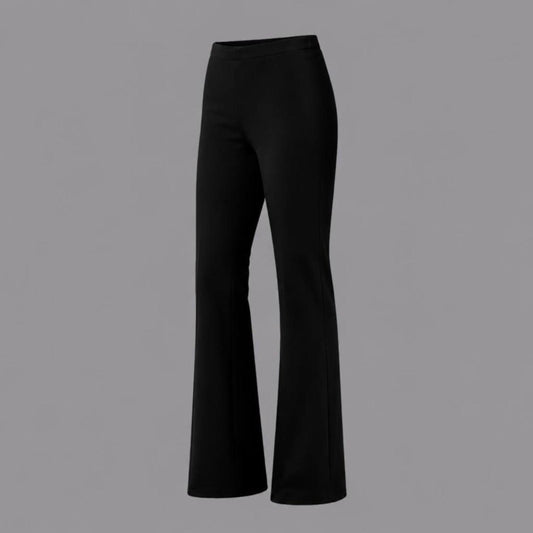 Pantaloni a Zampa in Punto Milano Nero