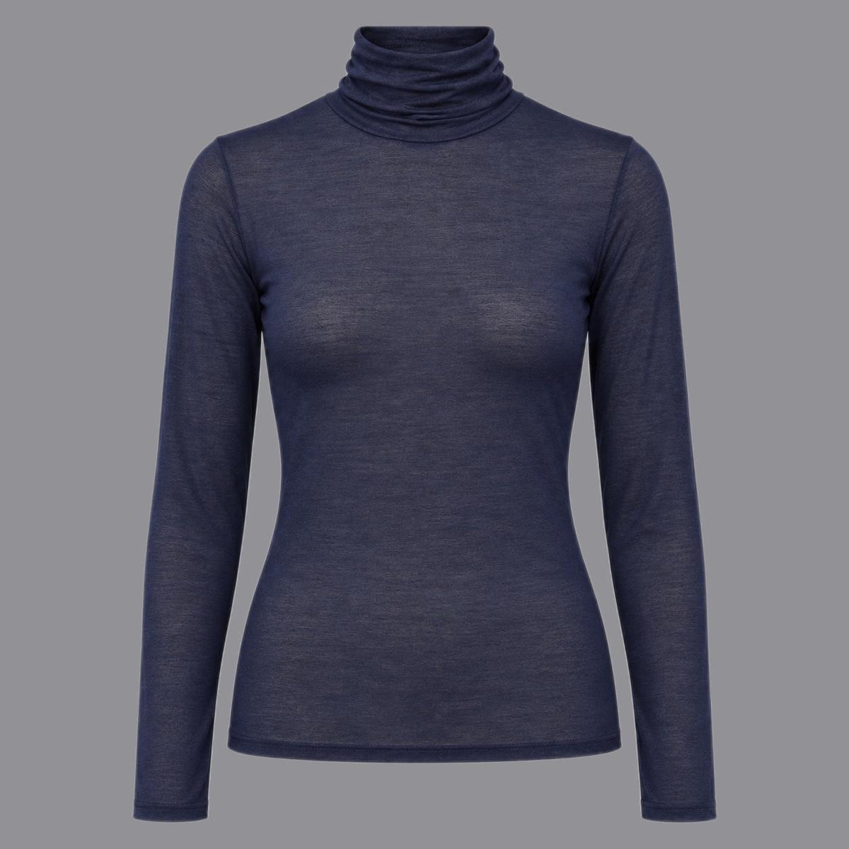 Dolcevita in Viscosa Misto Cachemire Blu
