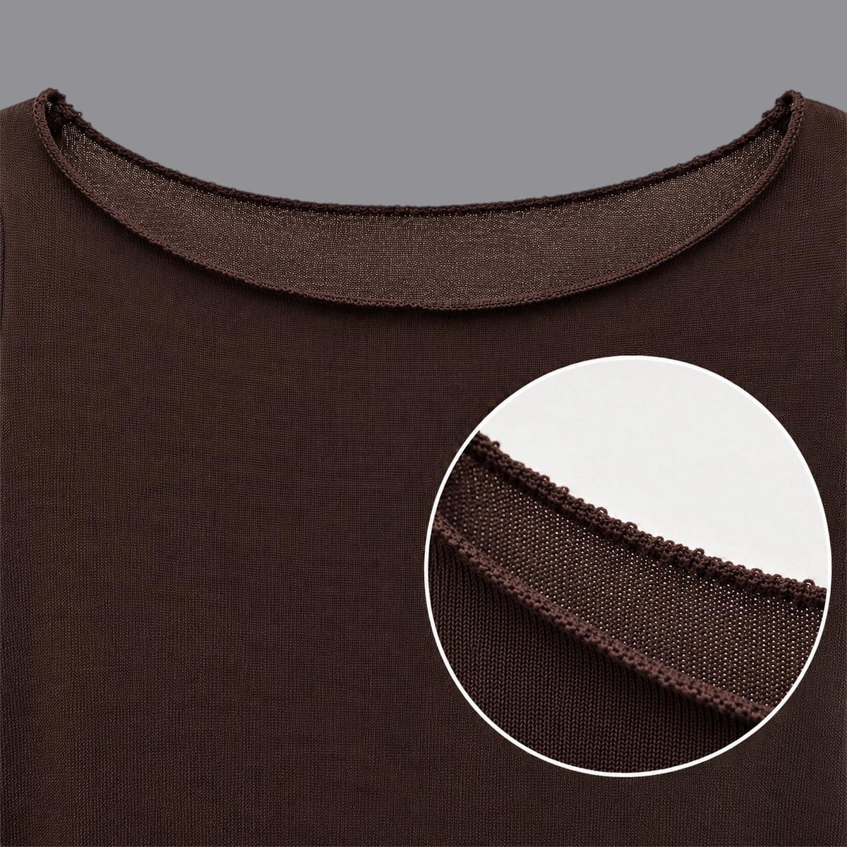 Maglia Scollo a Barca Misto Cachemire Moro