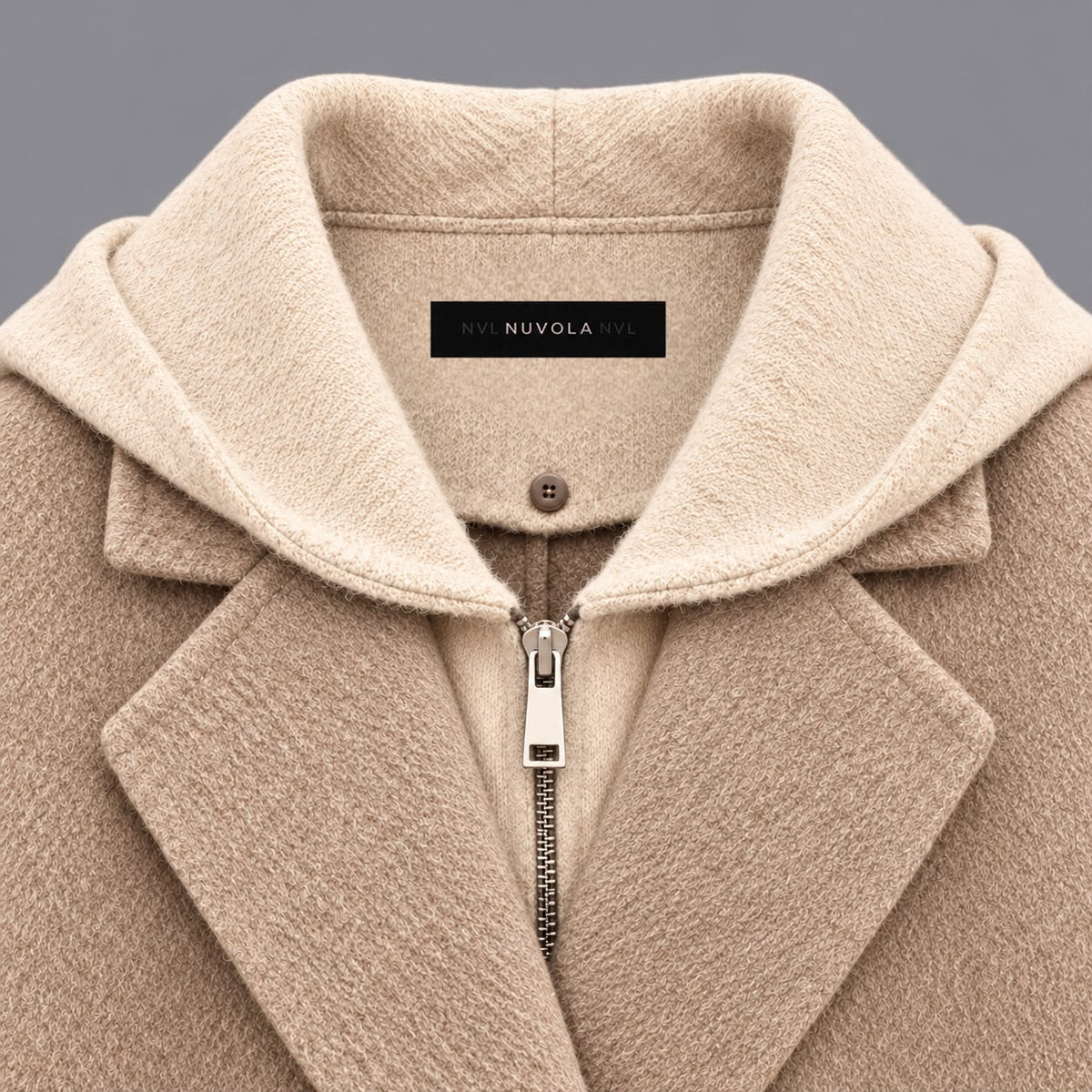 Cappotto Con Cappuccio Bicolore Cashà
