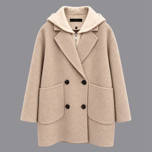 Cappotto Con Cappuccio Bicolore Cashà