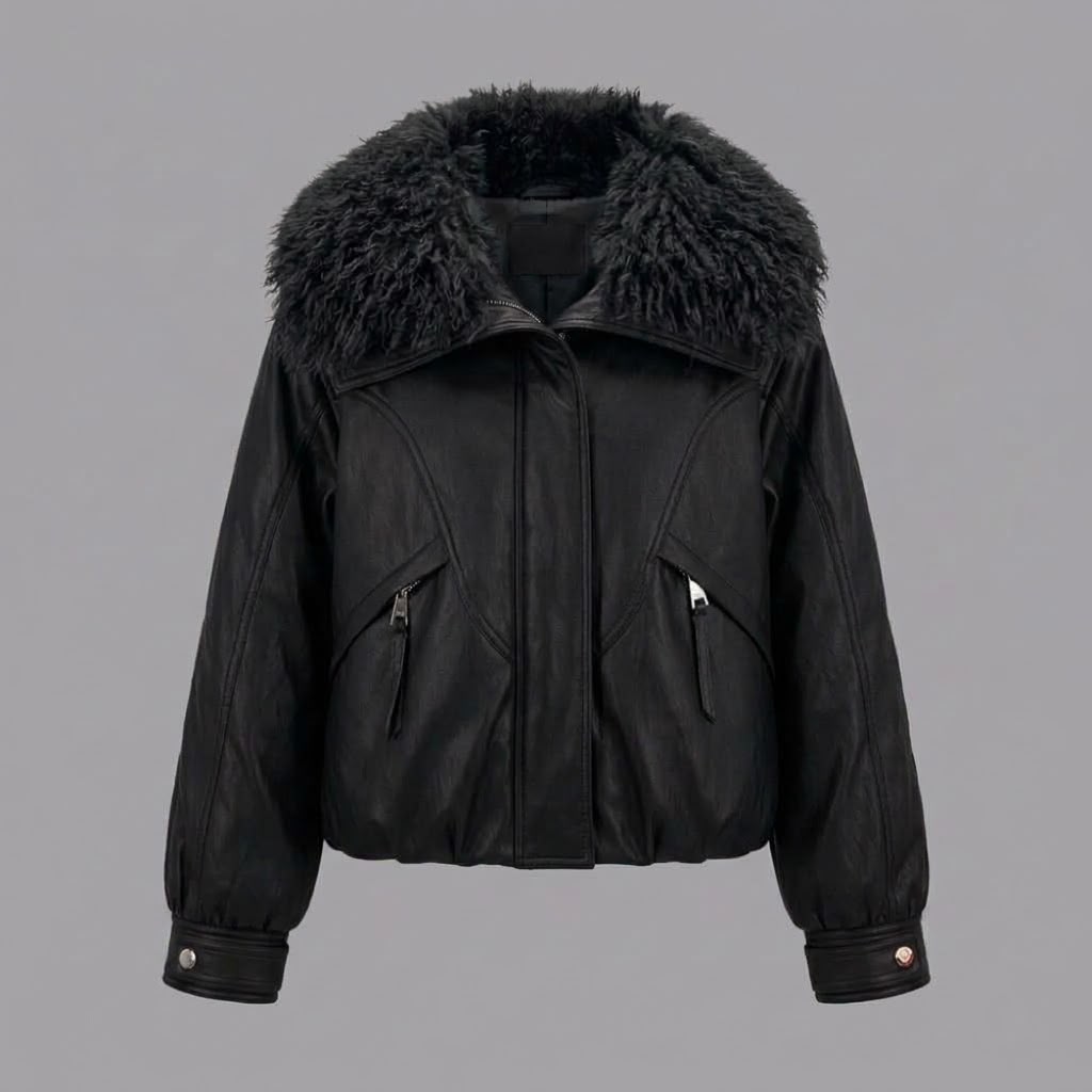 Giacca In Ecopelle Nero