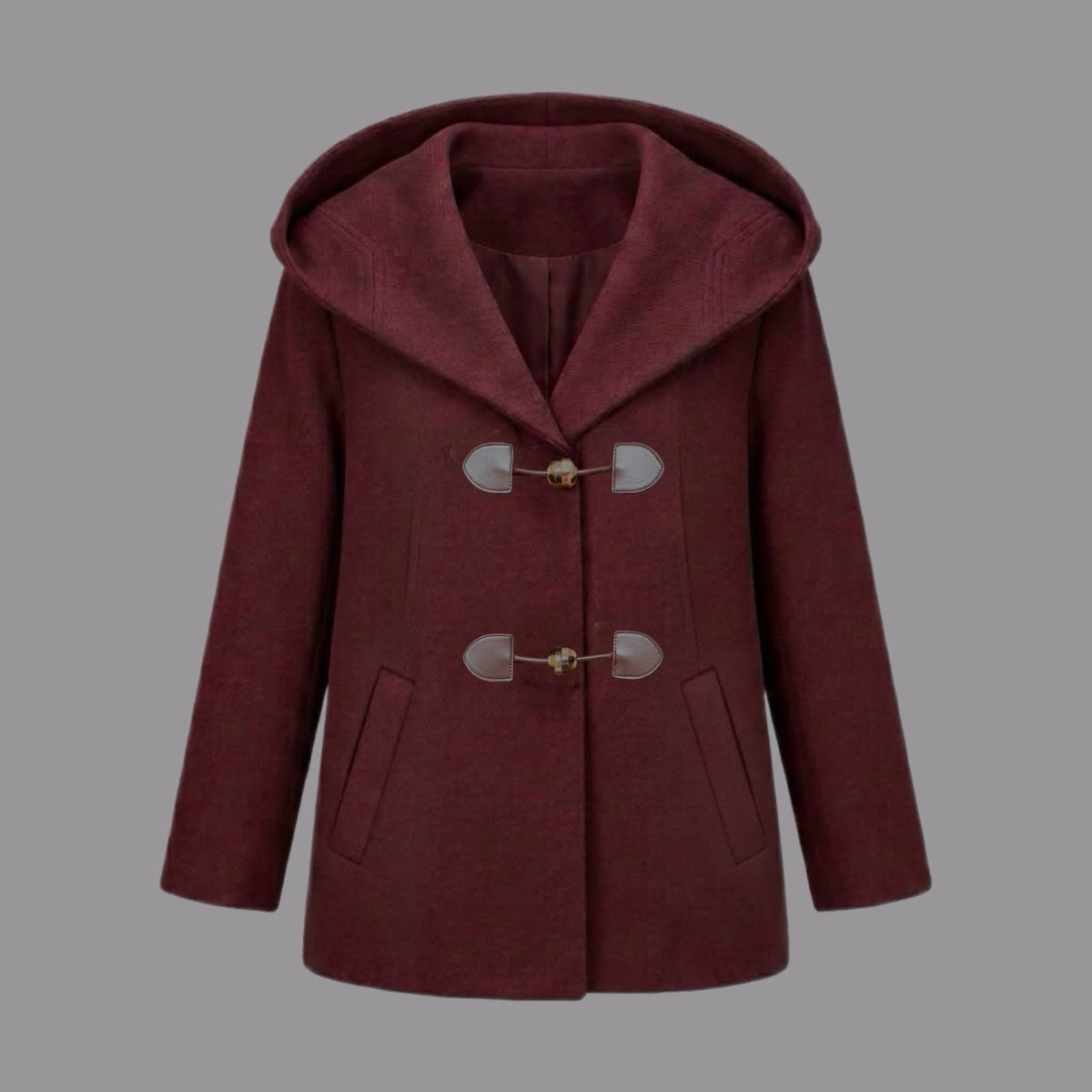Giaccone con Alamari Bordeaux