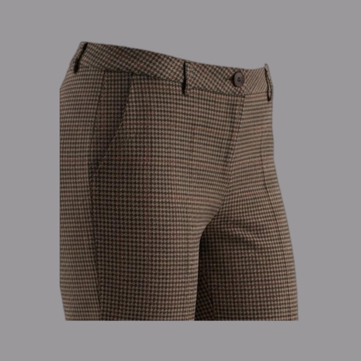 Pantaloni Gamba Larga Quadro Bordeaux