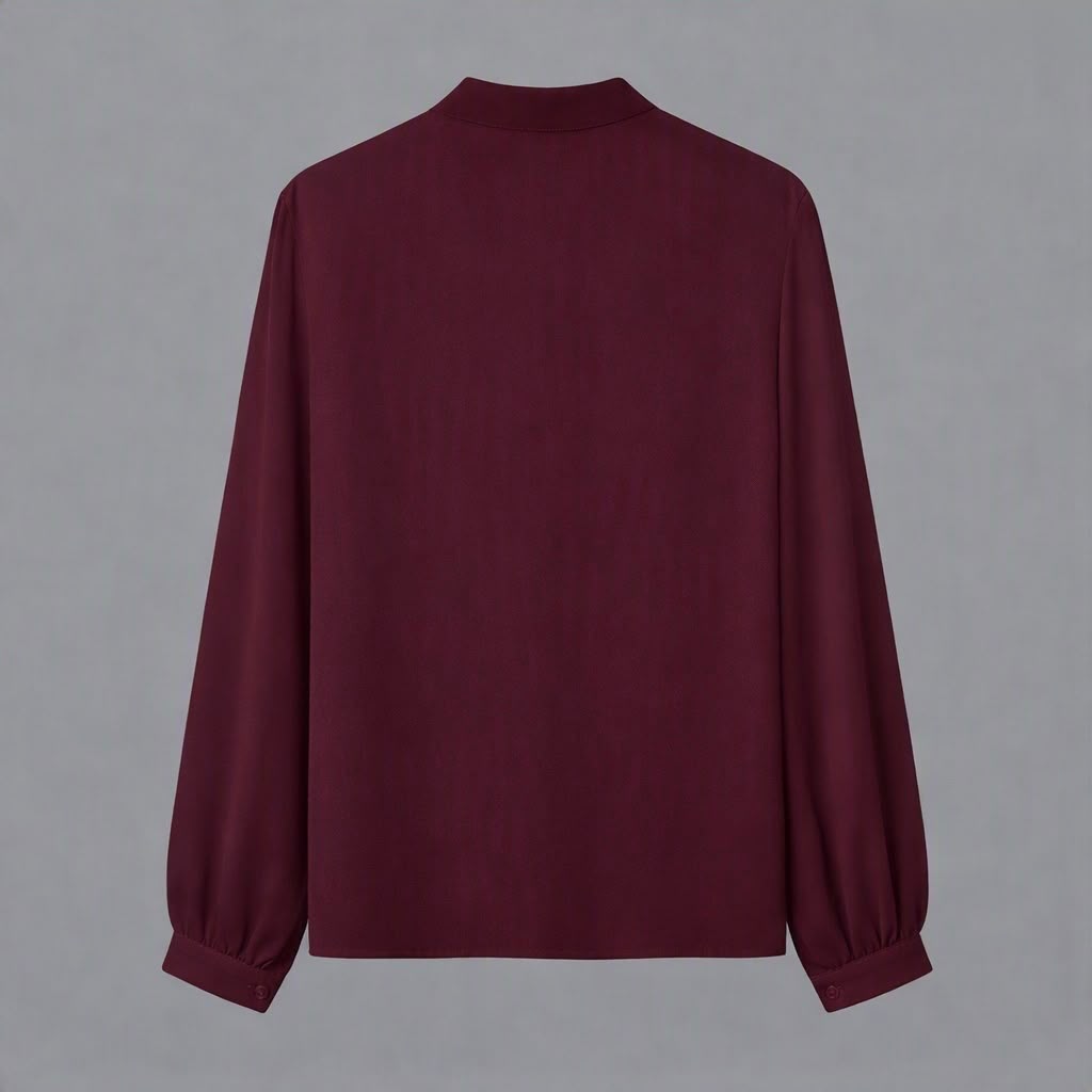 Blusa con Sciarpa Bordeaux