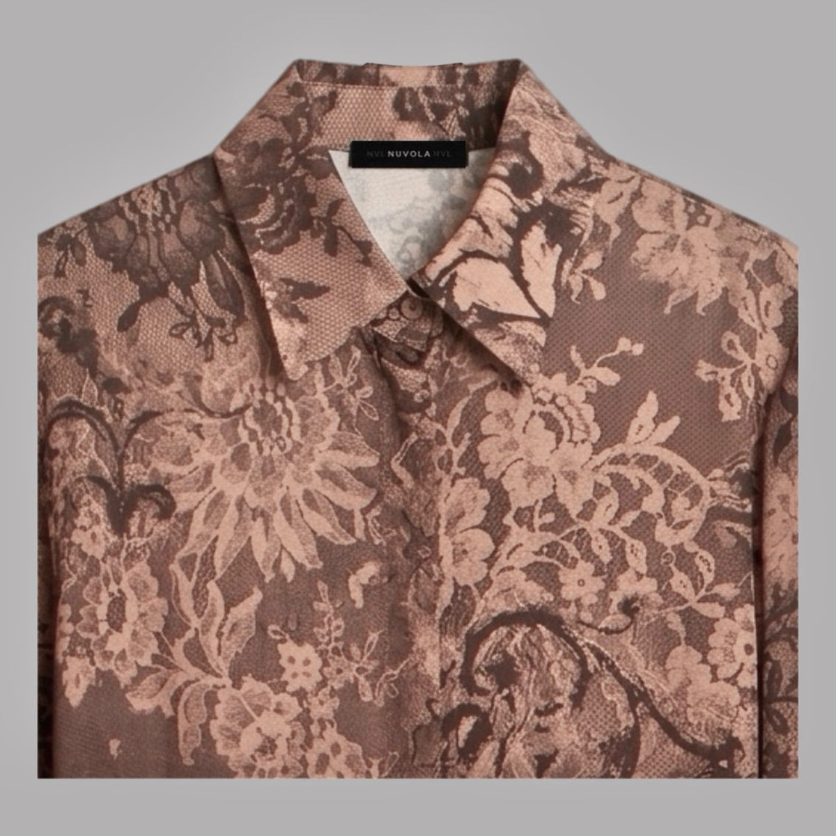 Camicia in Viscosa Fantasia Pizzo Moro