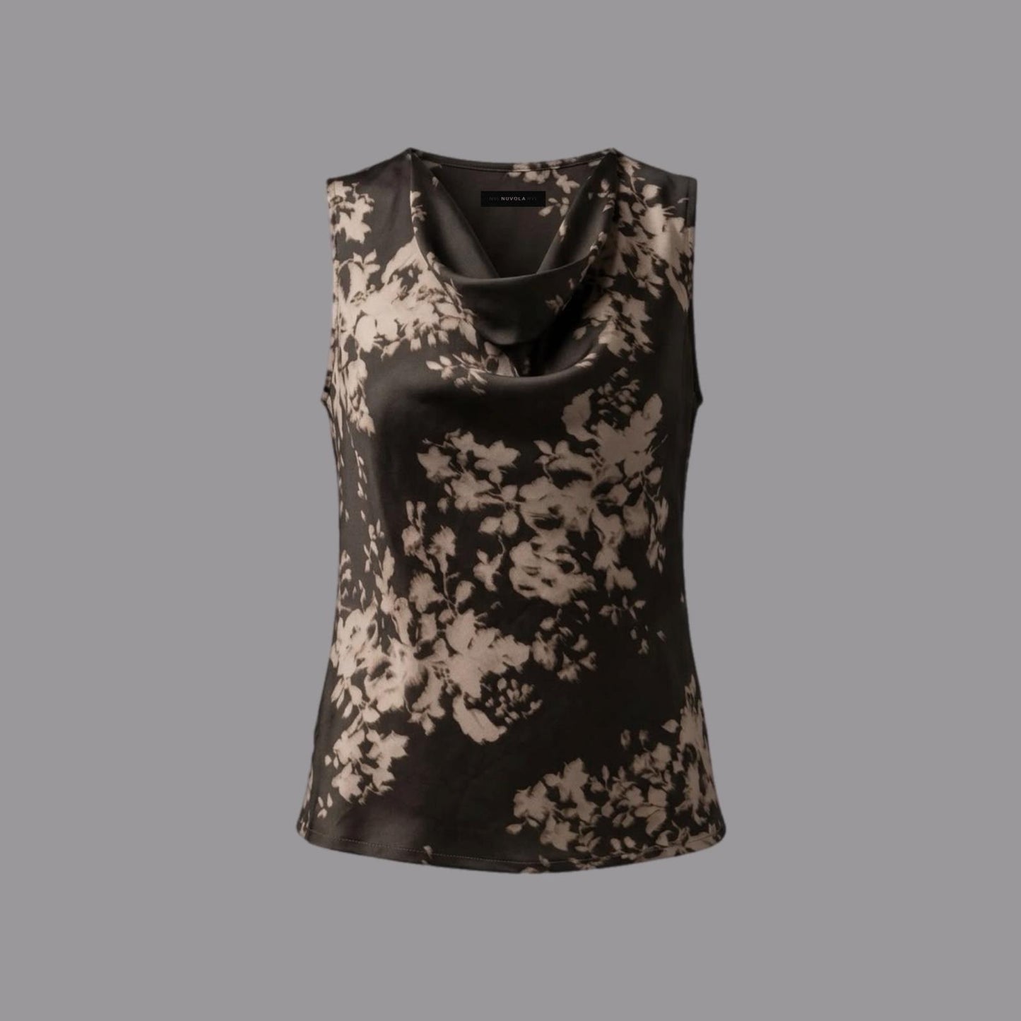 Top in Viscosa Fantasia Fiore Militare