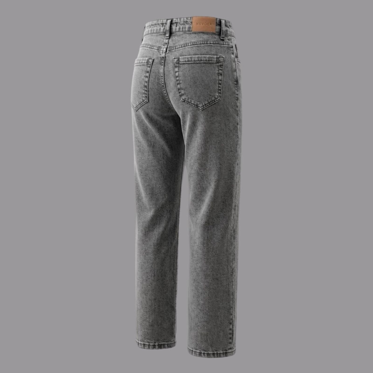 Jeans Gamba Dritta Grigia