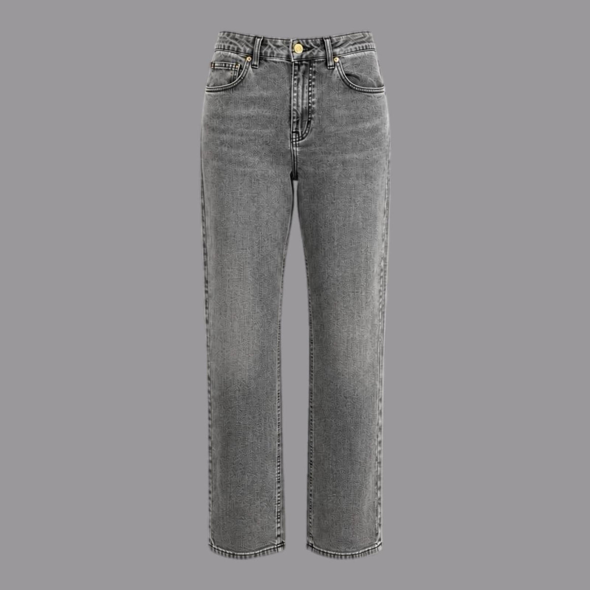 Jeans Gamba Dritta Grigia