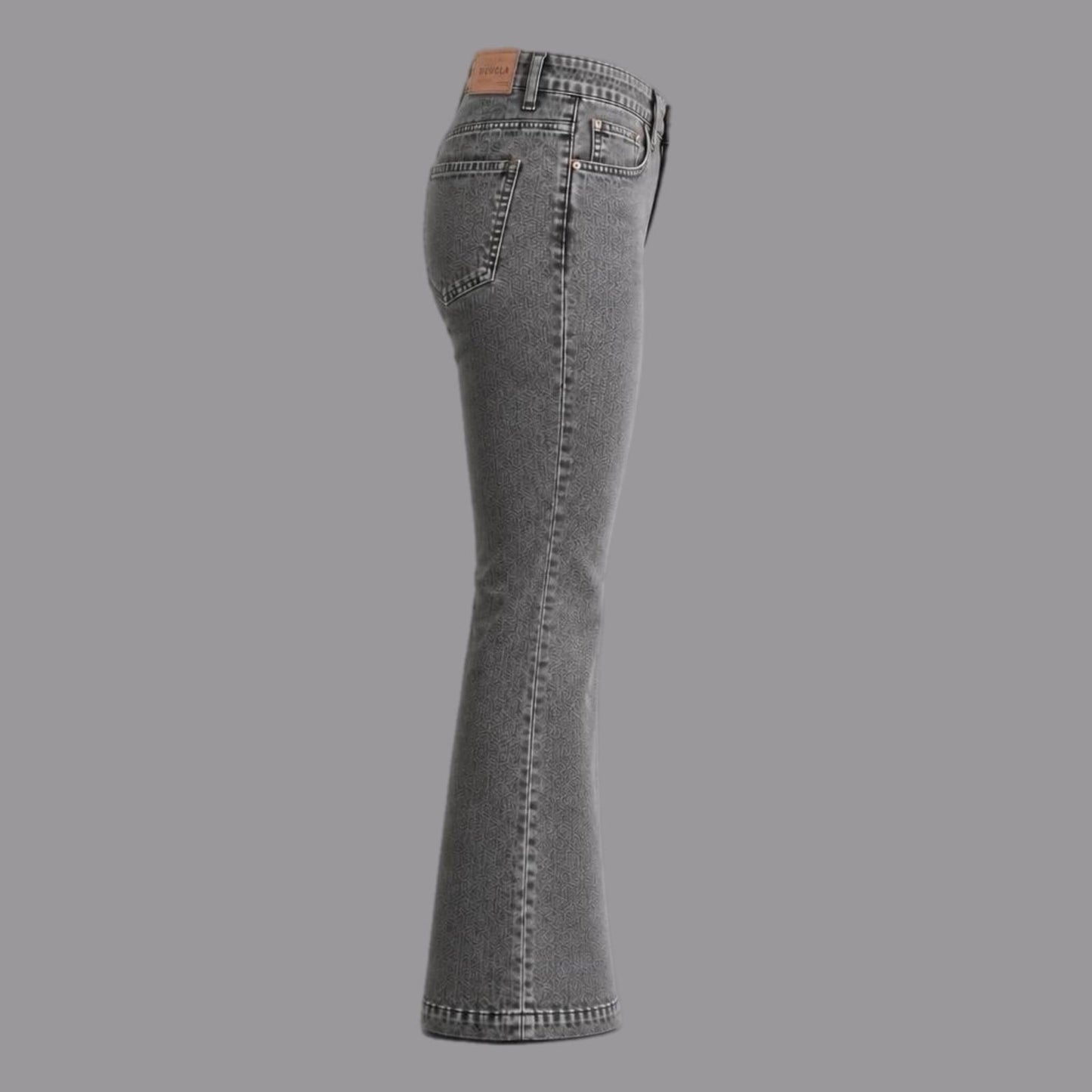 Jeans Elasticizzato a Zampa Grigio