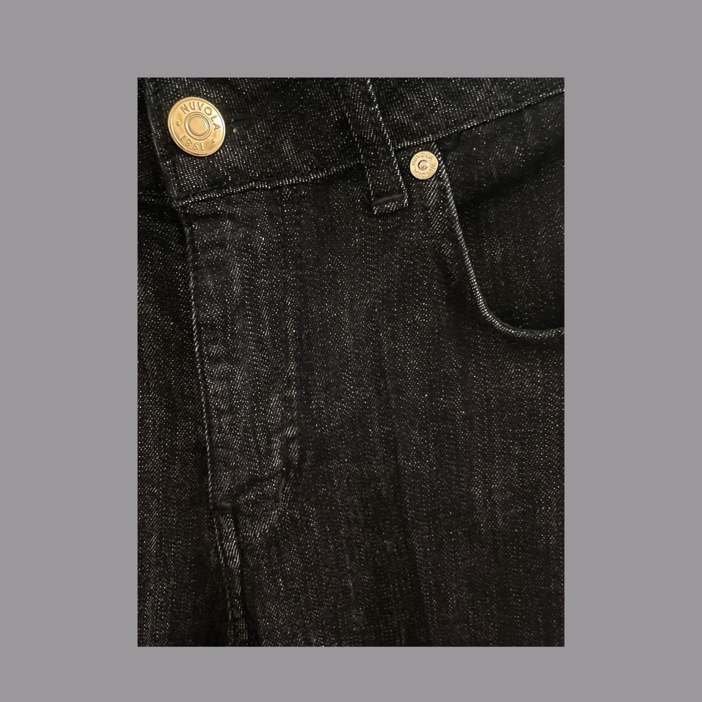 Jeans Elasticizzato a Zampa Nero