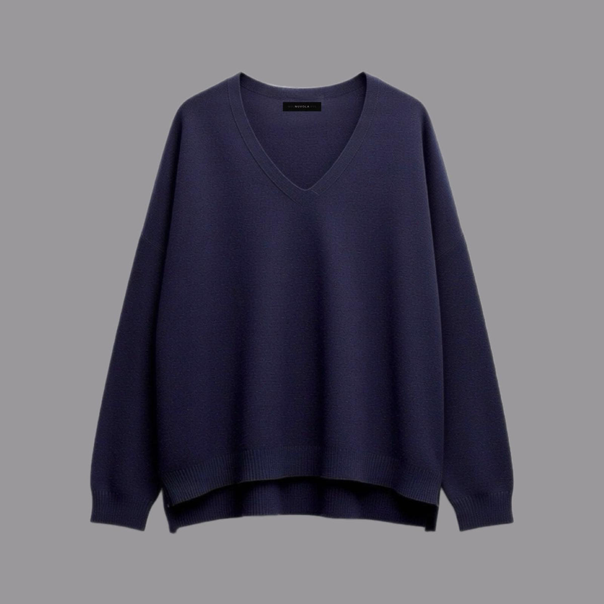 Maglia Scollo a V Blu