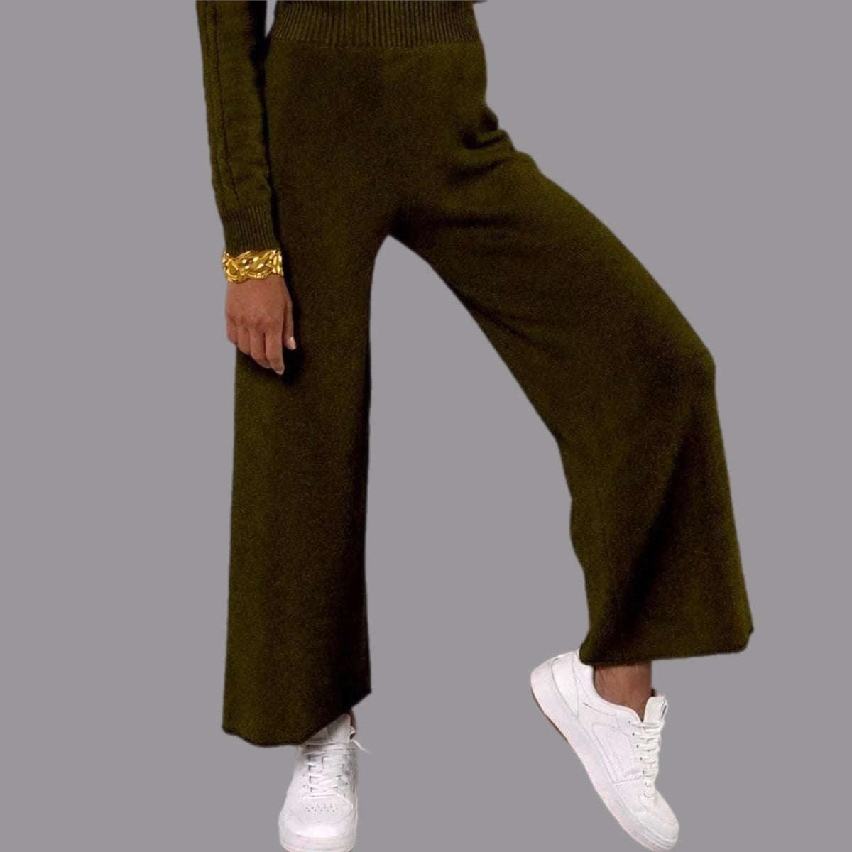 Pantaloni in Maglia Verde Militare