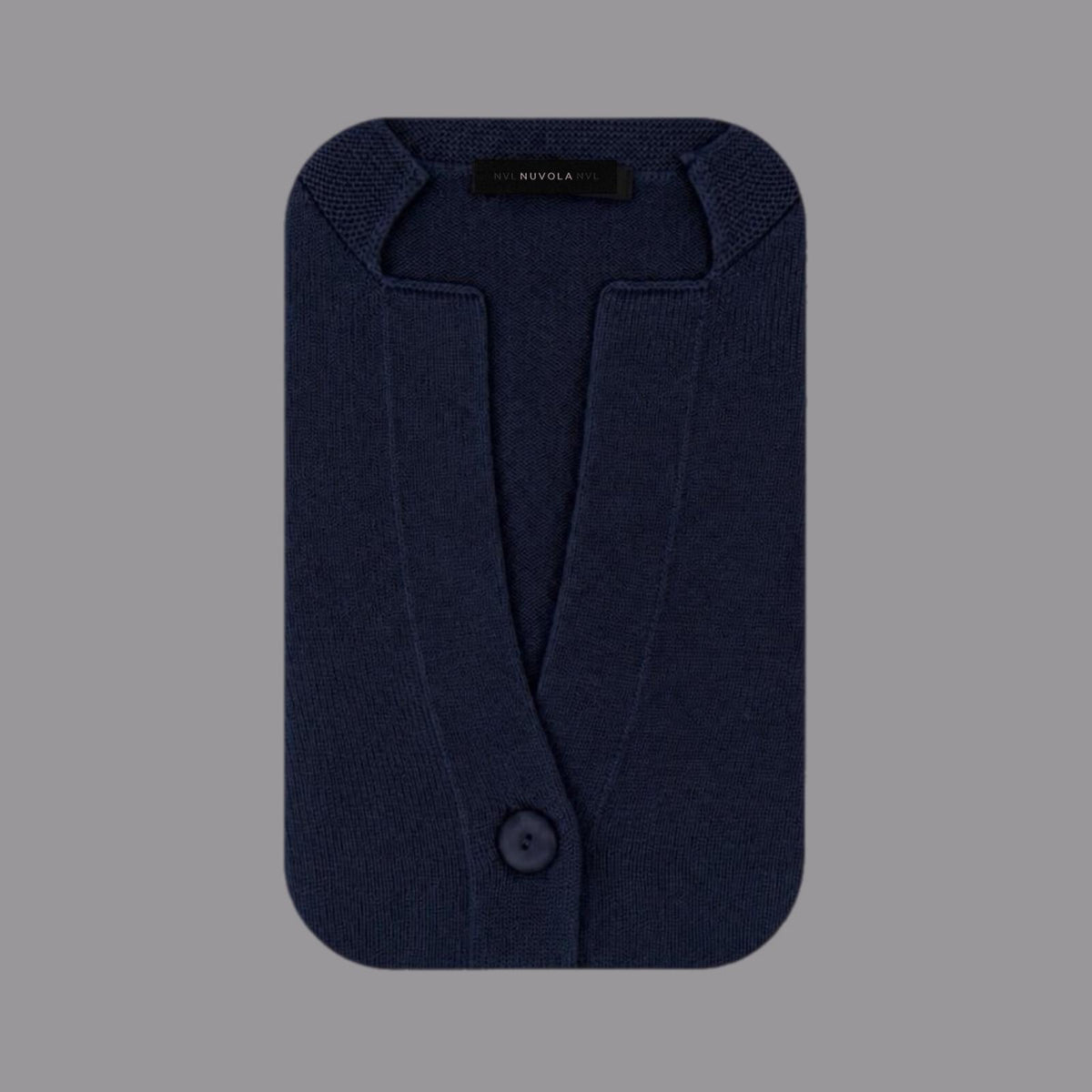 Giacca in Lana con Tasche Blu