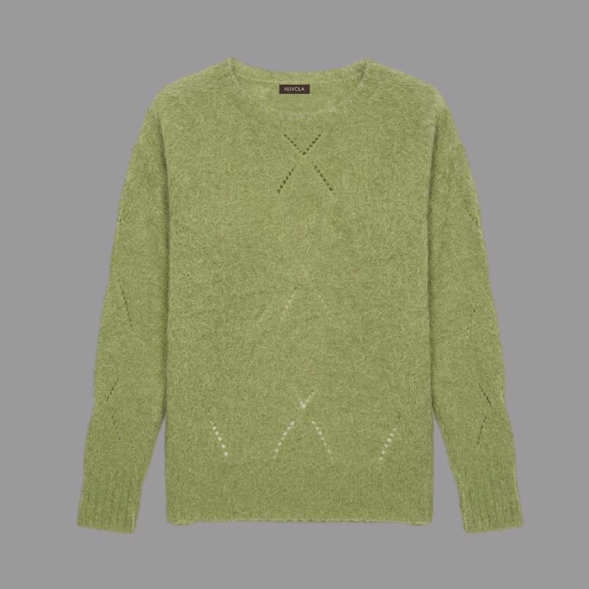 Maglia in Misto Alpaca Traforata Kiwi