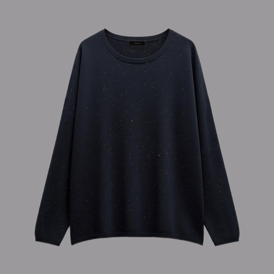 Maglia Over Con Paillettes Nera