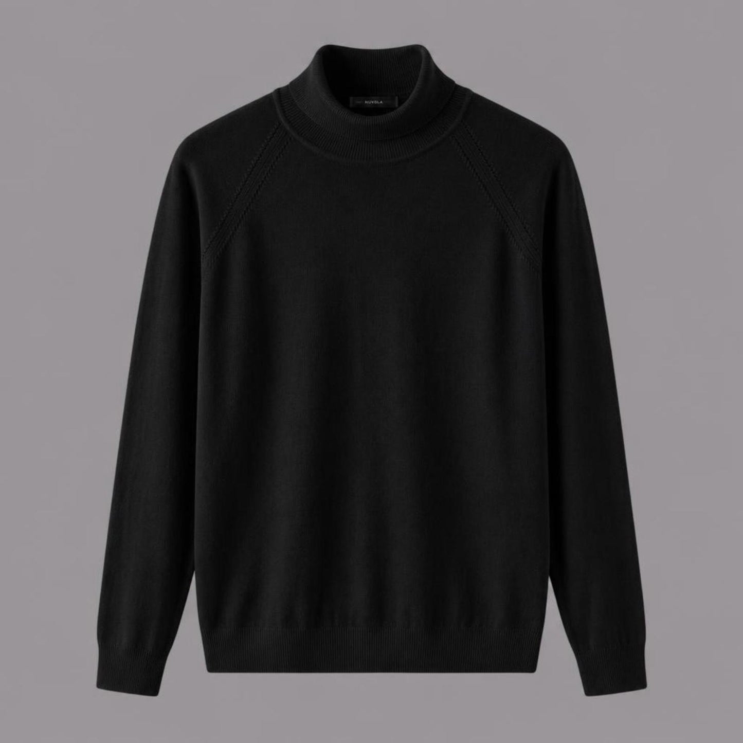 Lupetto in Viscosa Elasticizzata Nero