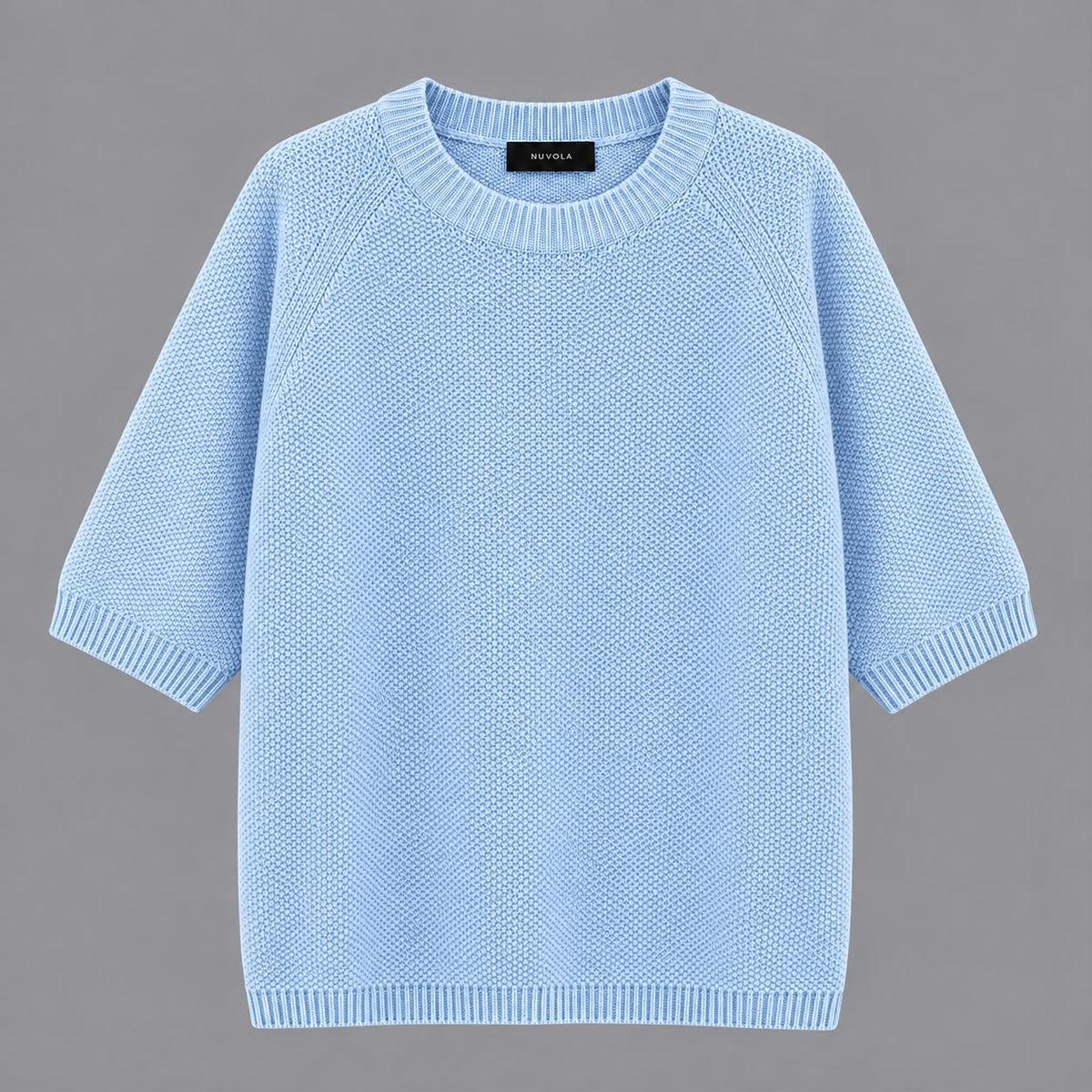 Maglia Girocollo Misto Cachemire Nuvola