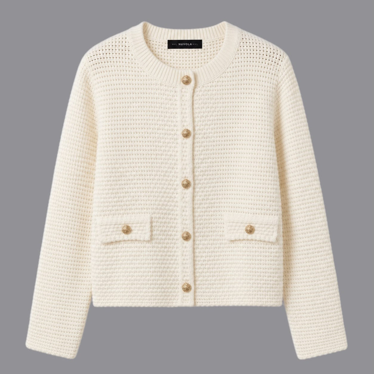 Giacca in Maglia Panna