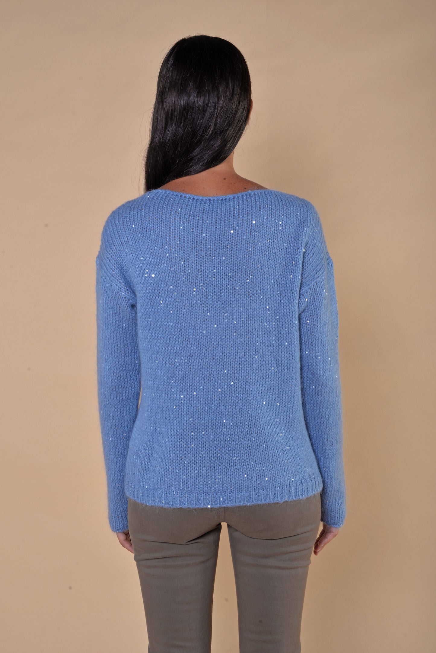 Maglia in Mohair con Paillettes Pervinca