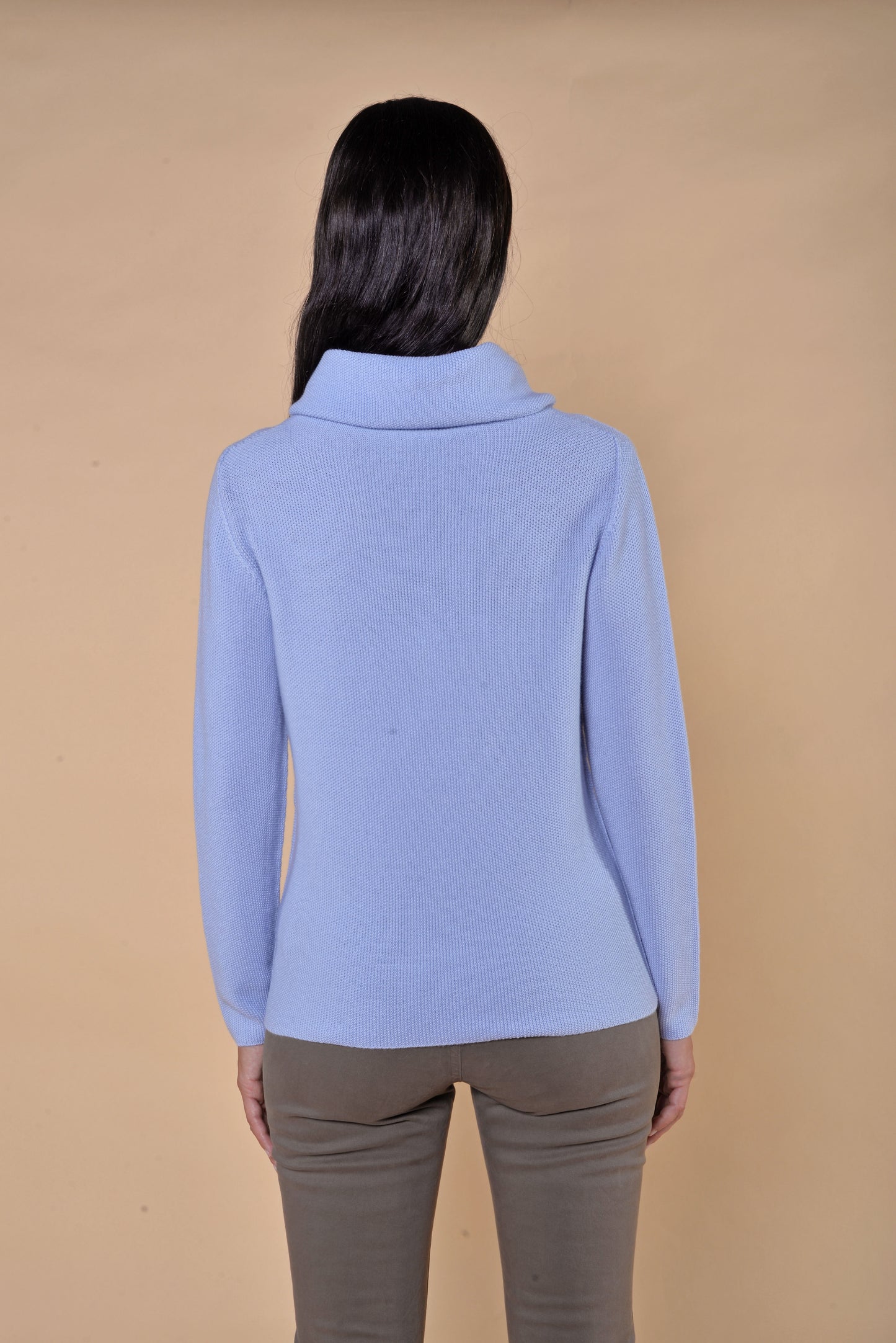 Maglia in Pura Lana Vergine Collo a Ciambella Nuvola