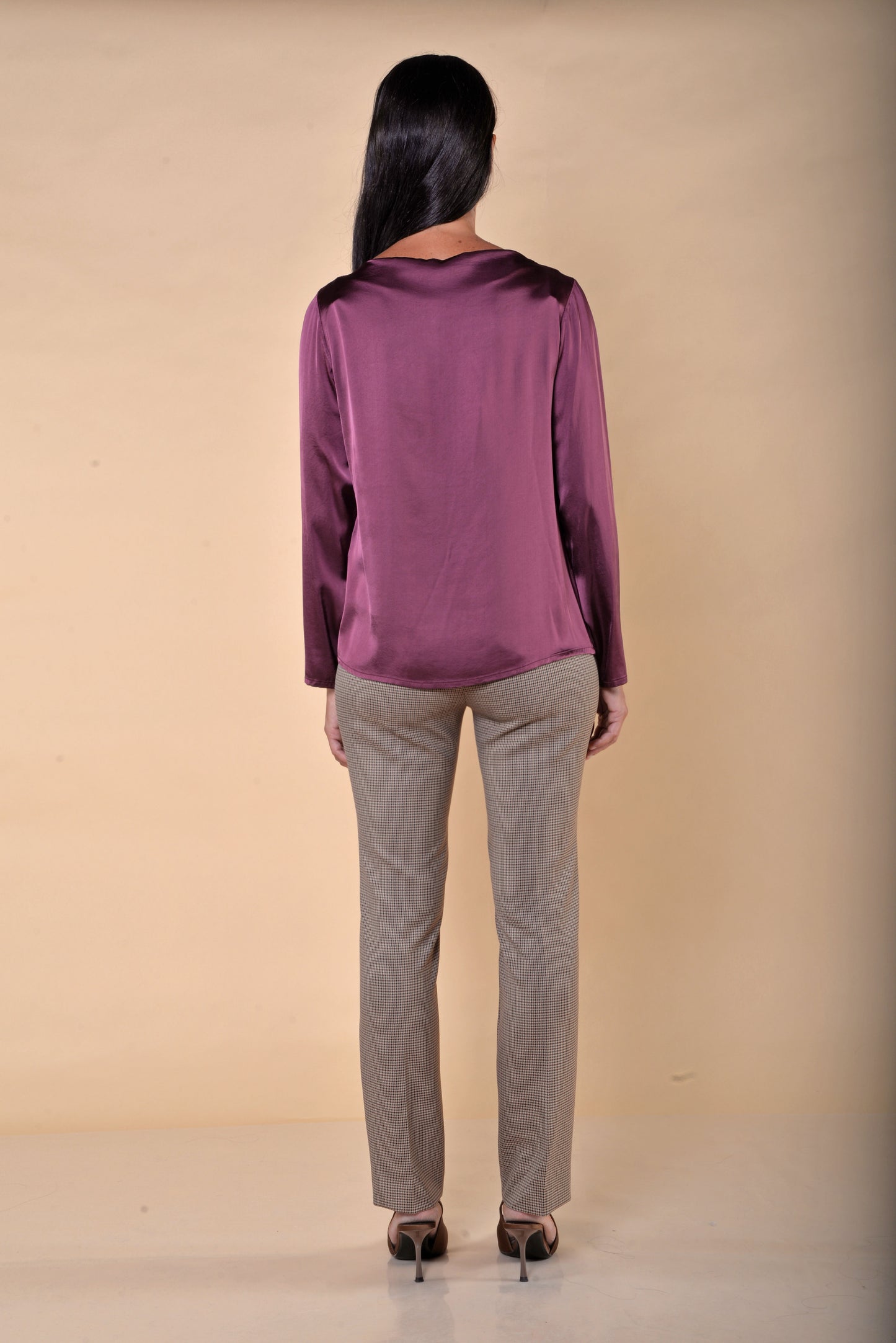 Blusa Scollo a Barca Bordeaux