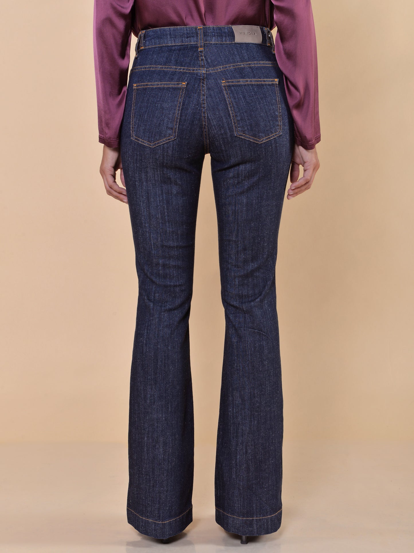 Jeans a Zampa Blu Denim