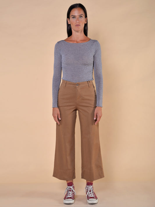Pantaloni Tinti in Capo Cammello
