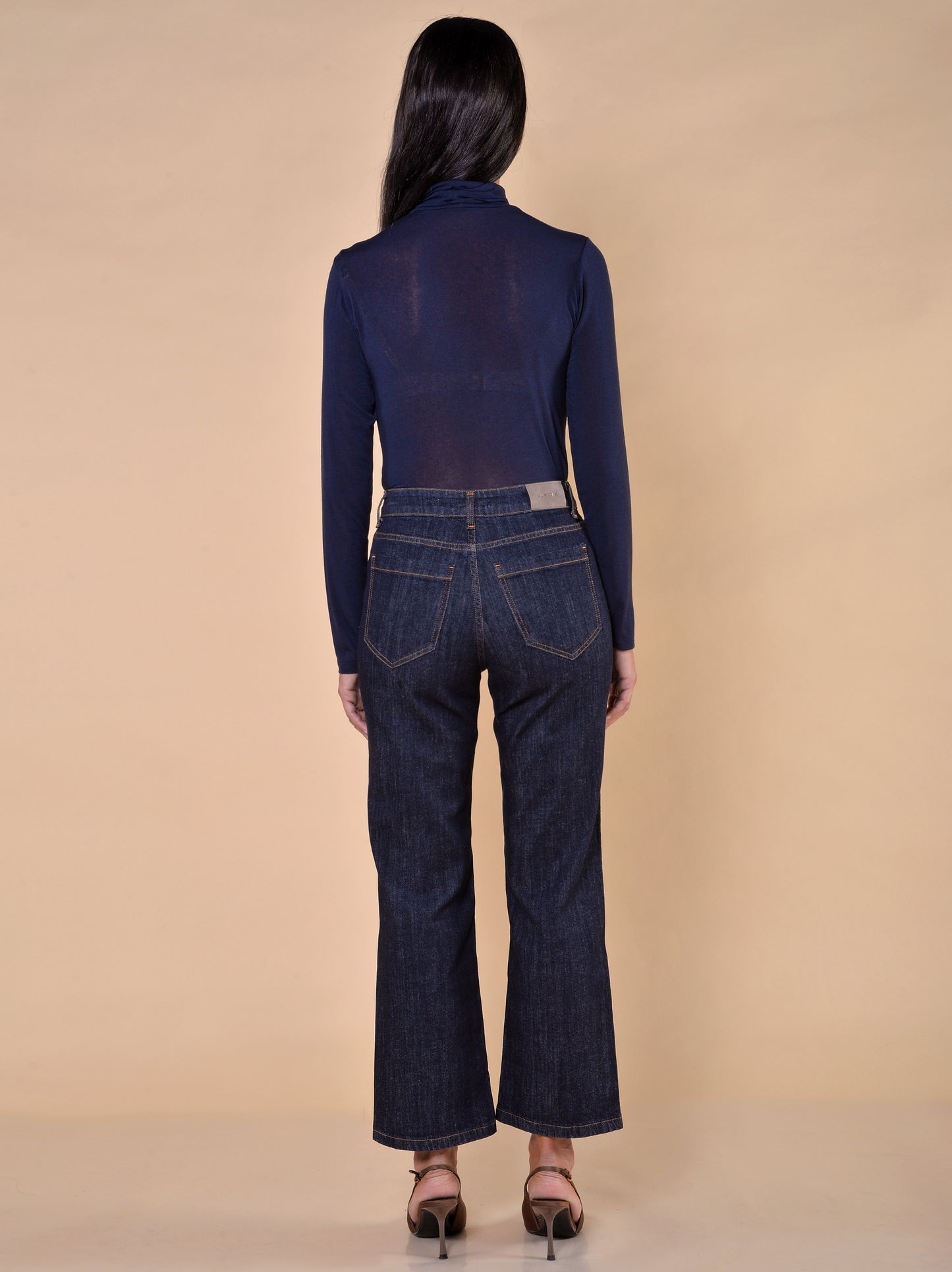 Jeans Gamba Dritta Blu Denim