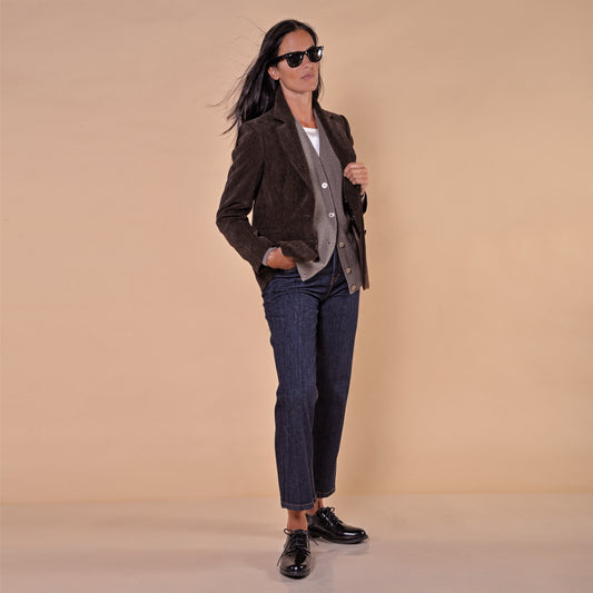 Jeans Gamba Dritta Blu Denim