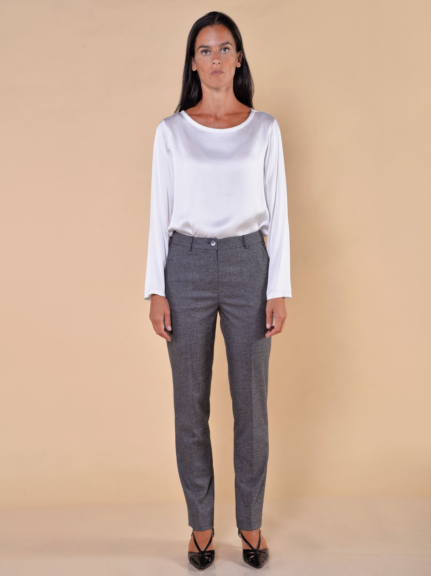 Pantaloni Gamba Dritta Antracite