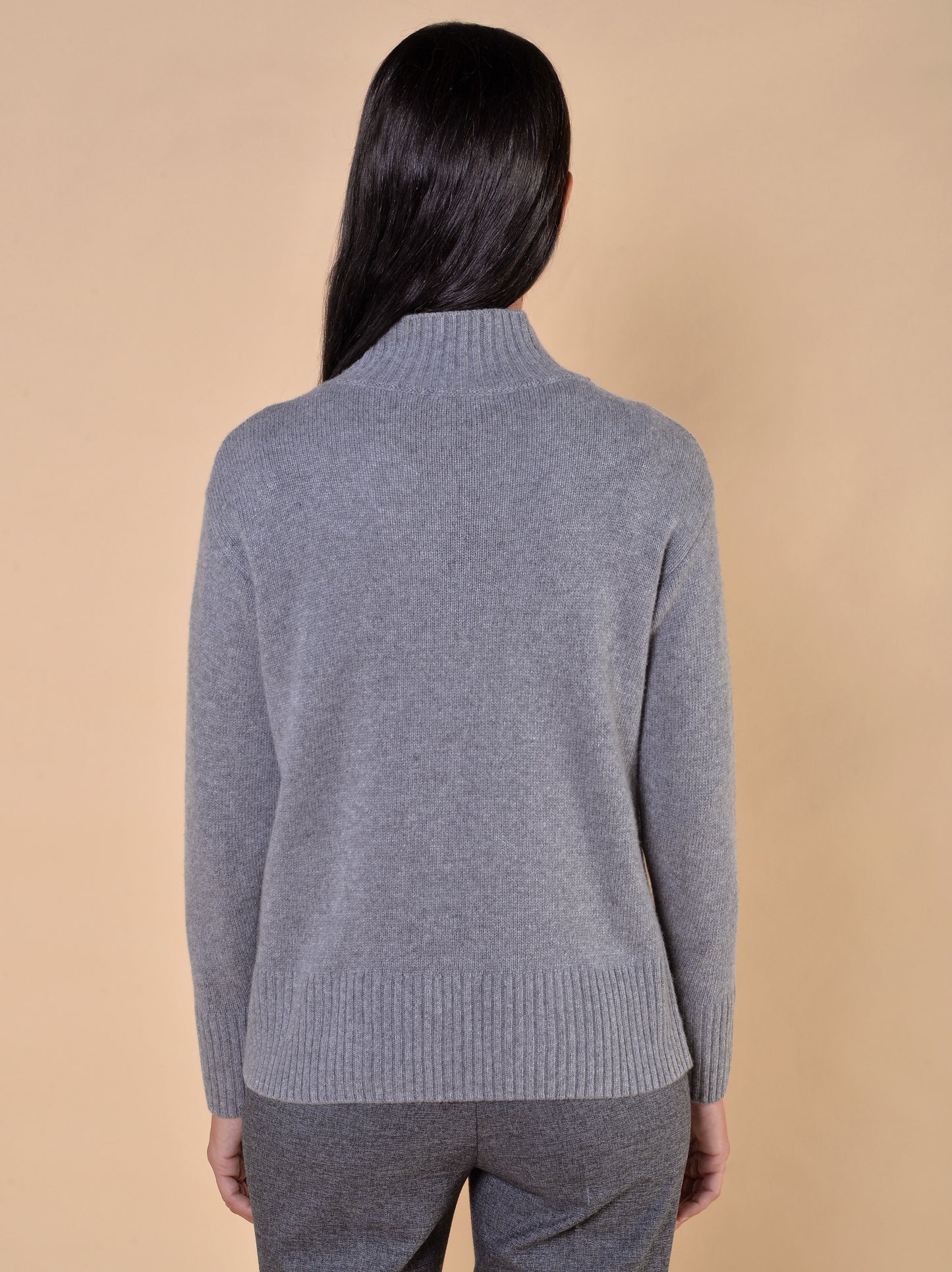 Maglia in Misto Lana con Rombi Grigio