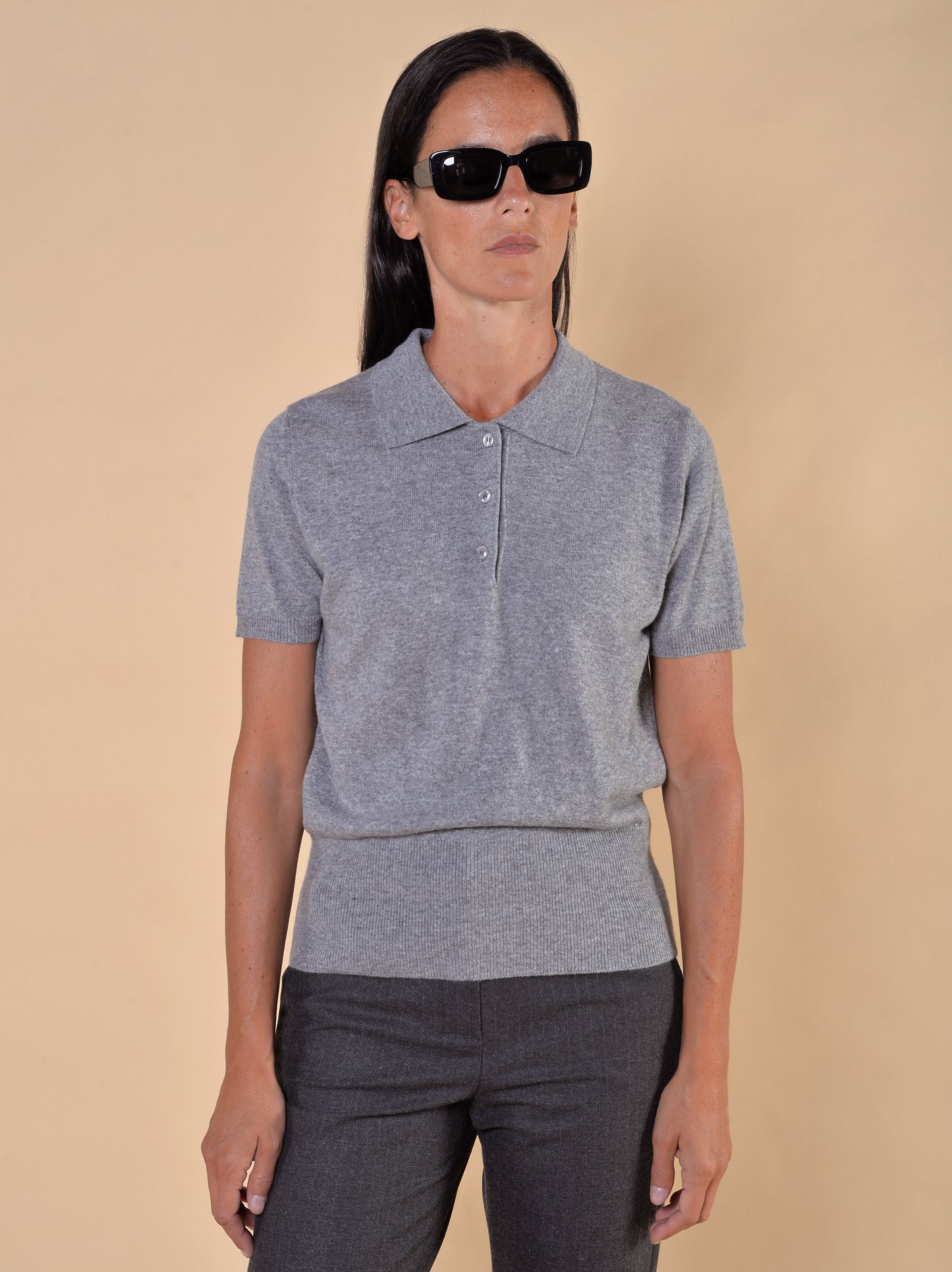 Polo 1/2 Manica Grigia