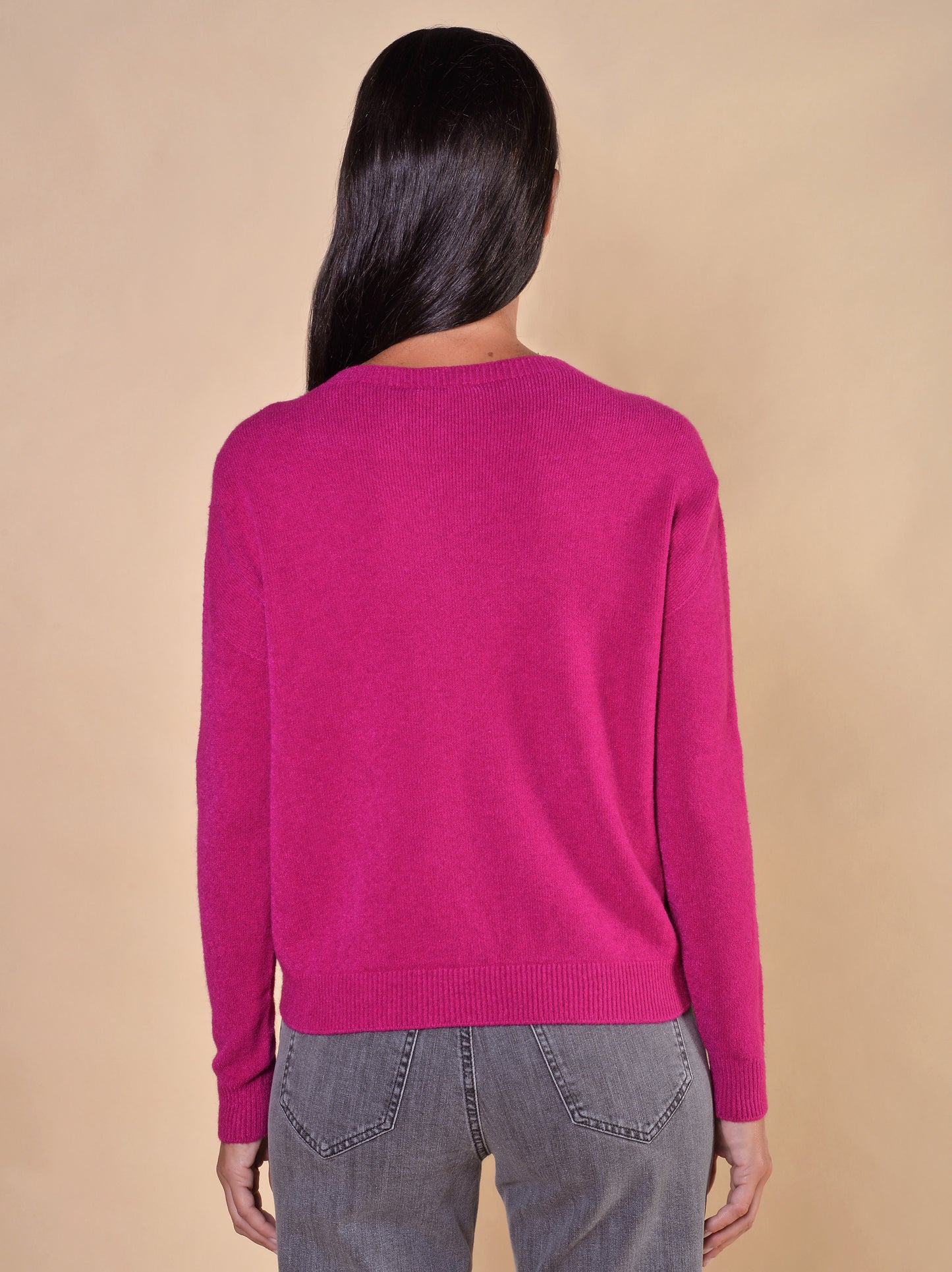 Maglia Treccia Paricollo Peonia
