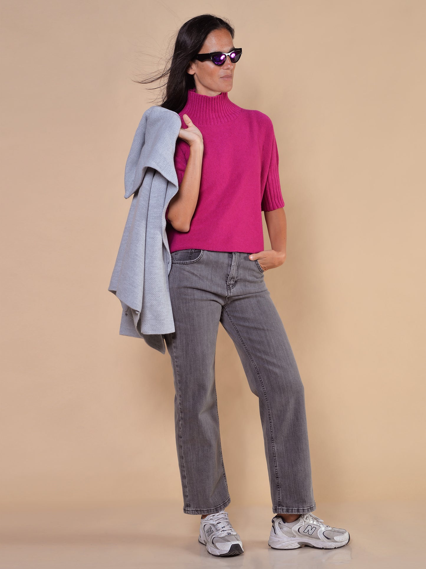 Jeans Gamba Dritta Grigio