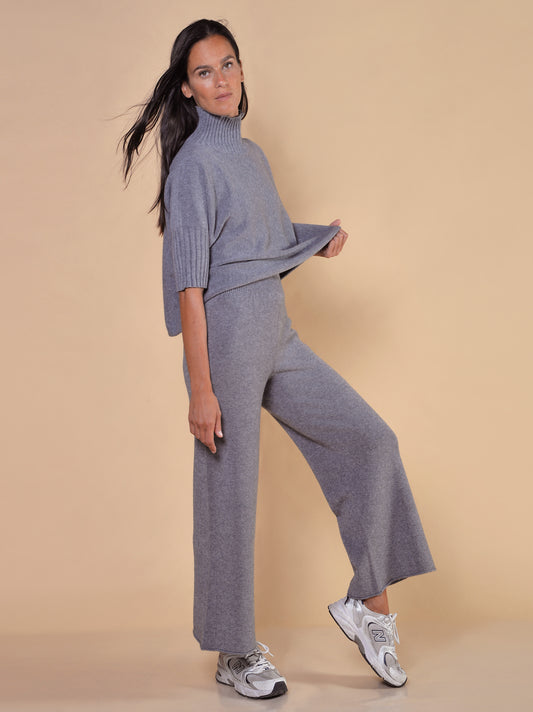 Pantaloni in Maglia Grigi