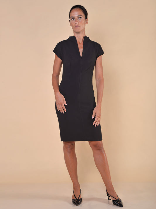 Abito in Triplo Crepe Nero