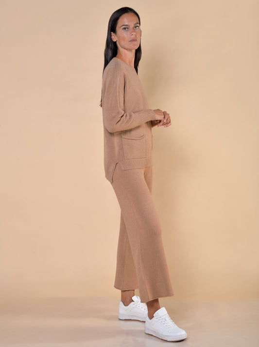 Pantaloni in Maglia Cammello
