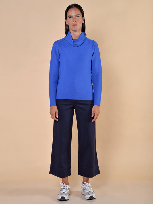 Pantaloni Tinti in Capo Blu