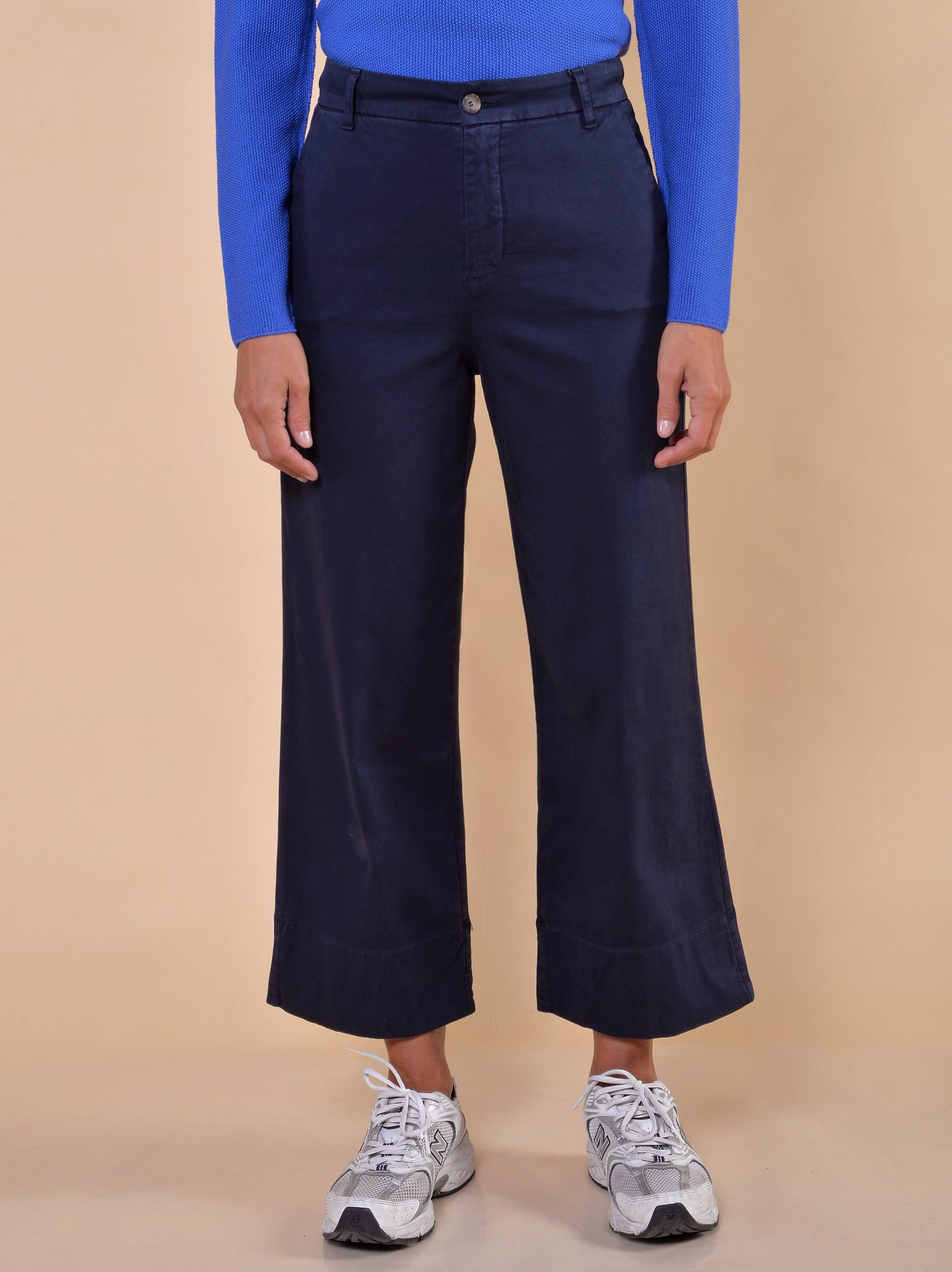 Pantaloni Tinti in Capo Blu