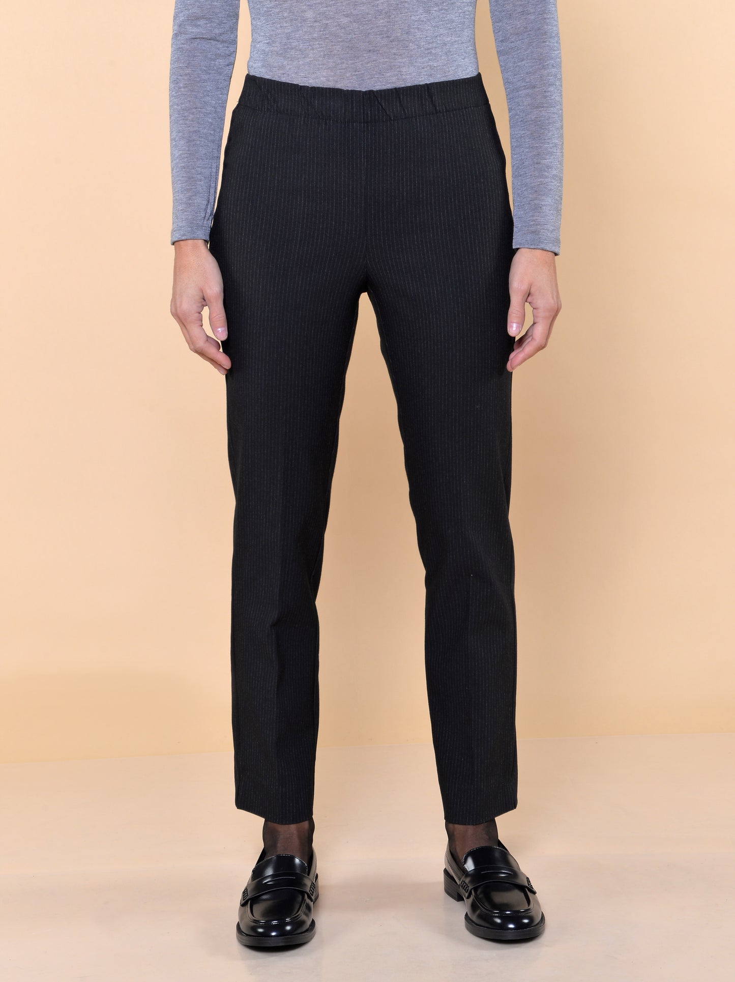 Leggings Bistretch Gessato Nero