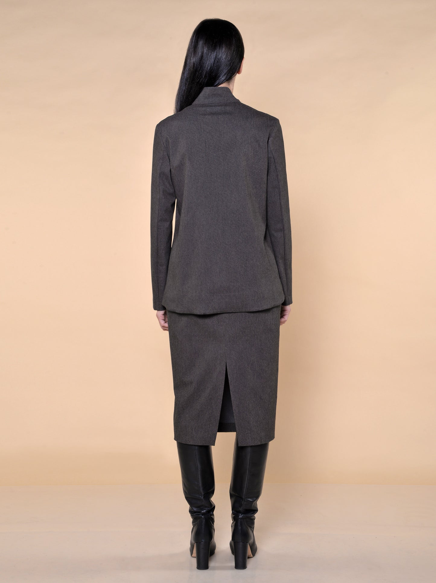 Giacca Bistretch Microfantasia Noce