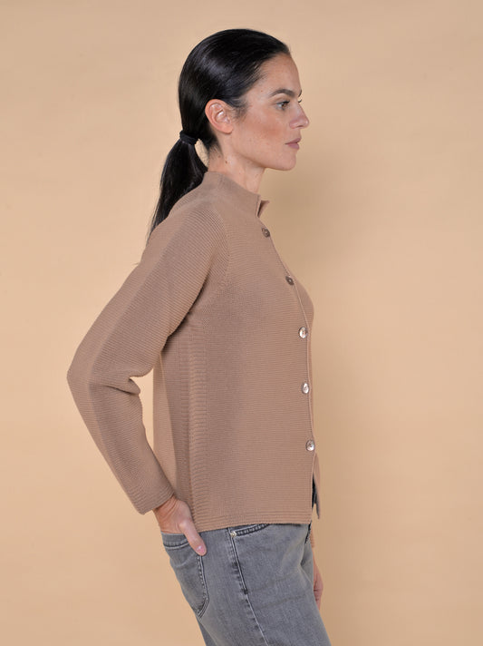 Giacca Links in Lana Cammello