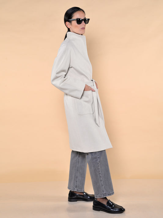 Cappotto Con Cintura Cera