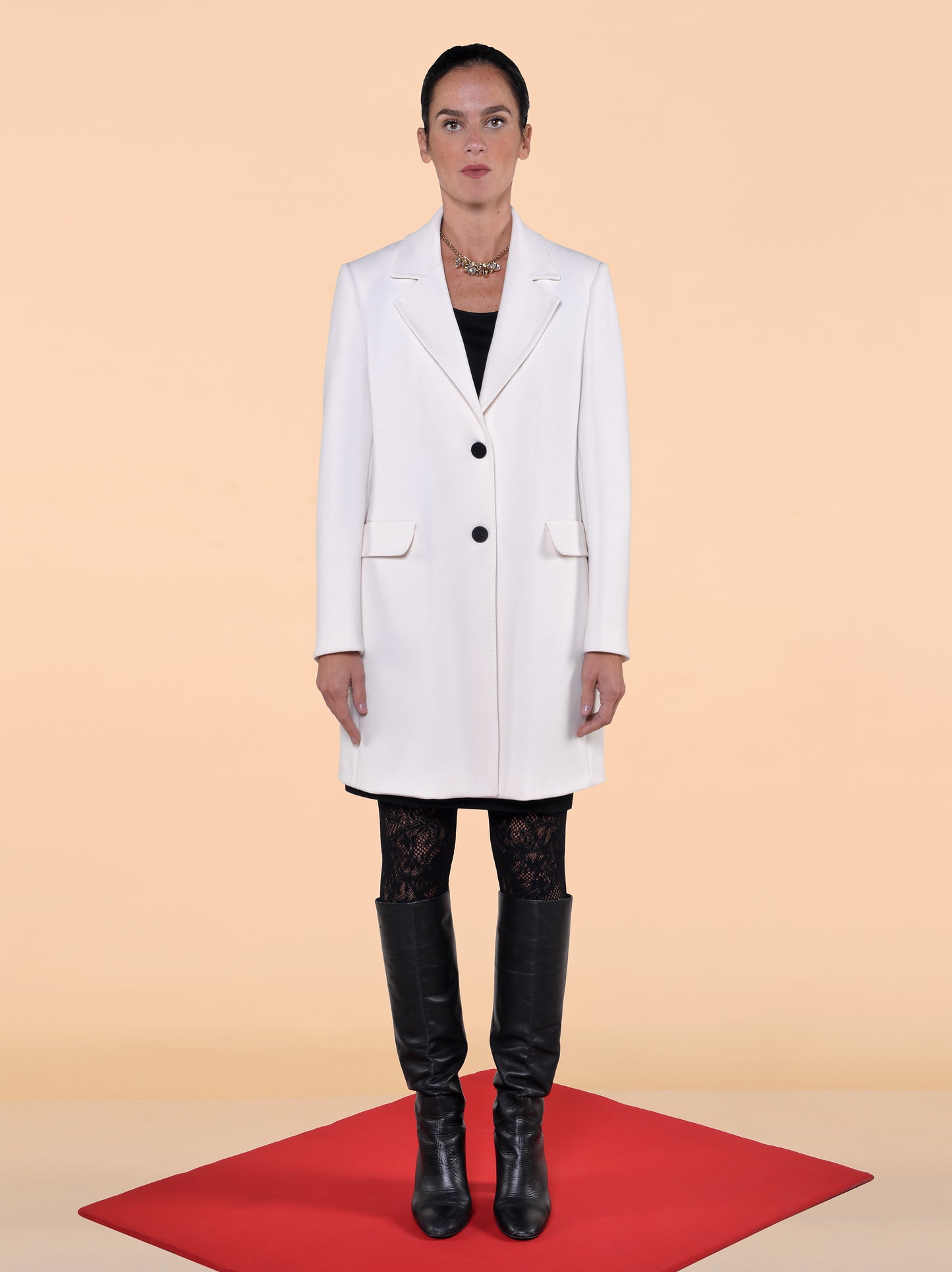 Cappotto in Triplo Crepe Panna