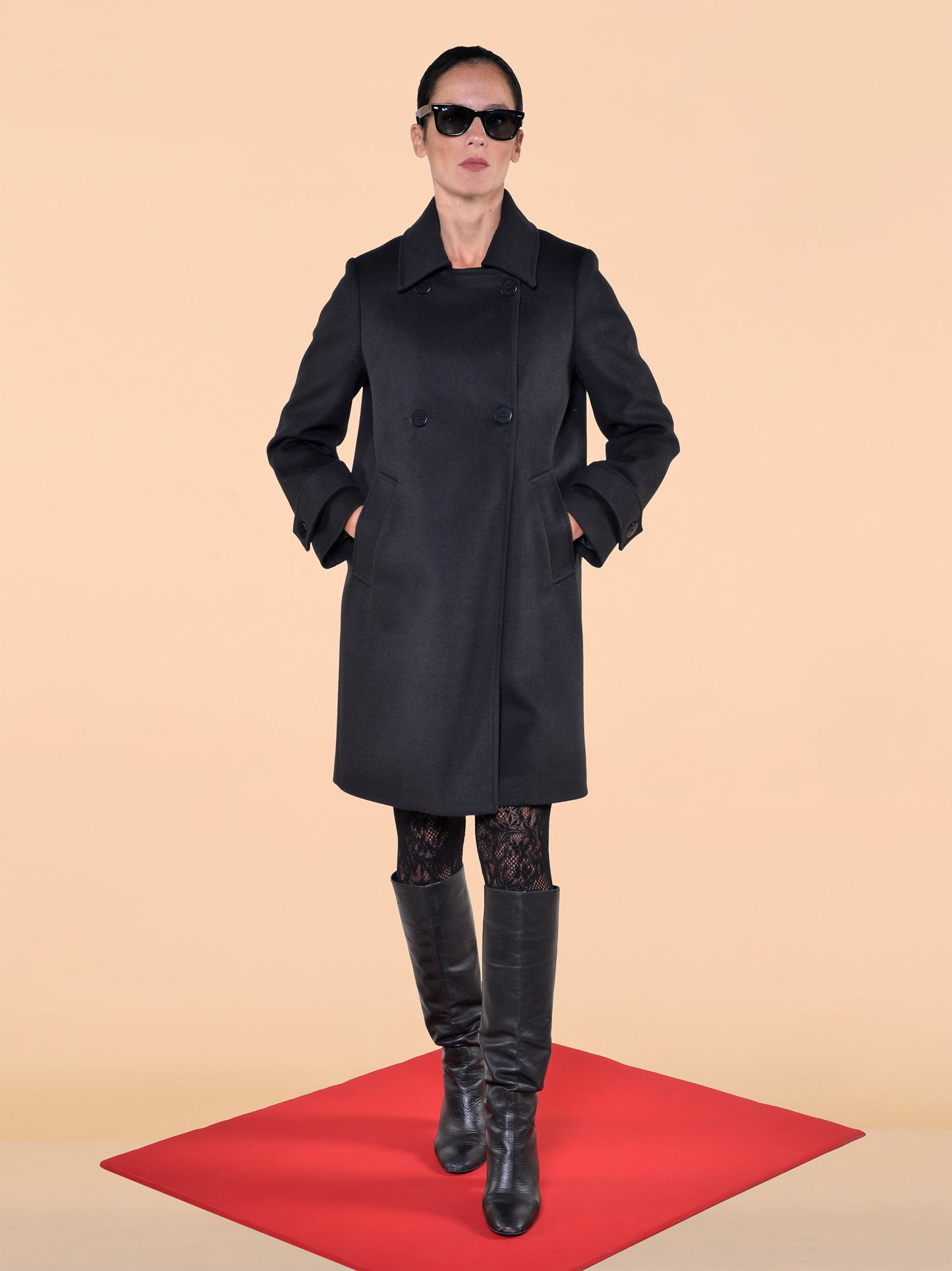 Cappotto Doppiopetto Nero