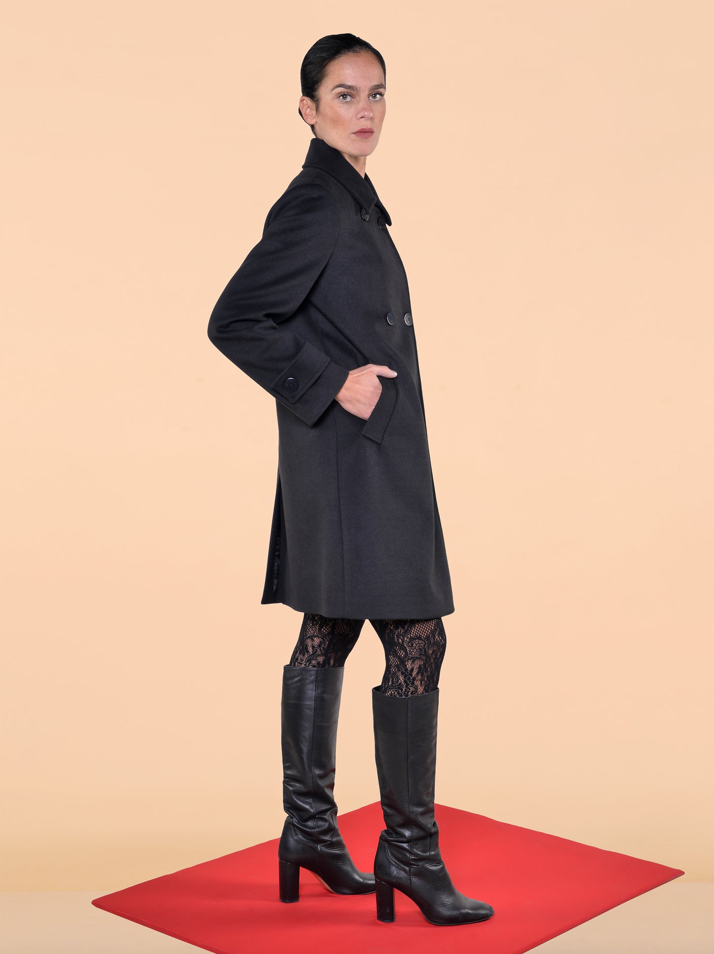 Cappotto Doppiopetto Nero