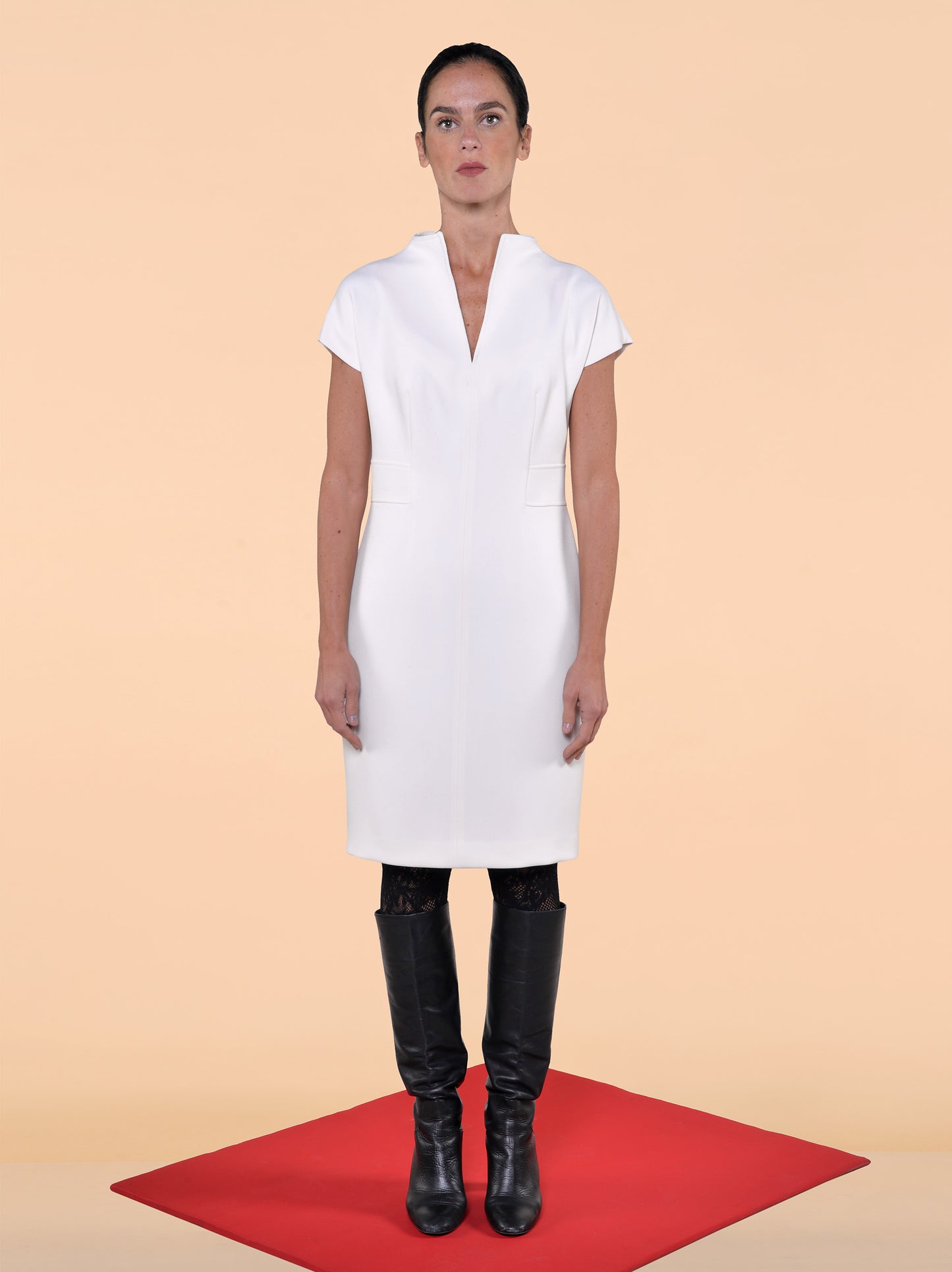 Abito in Triplo Crepe Panna