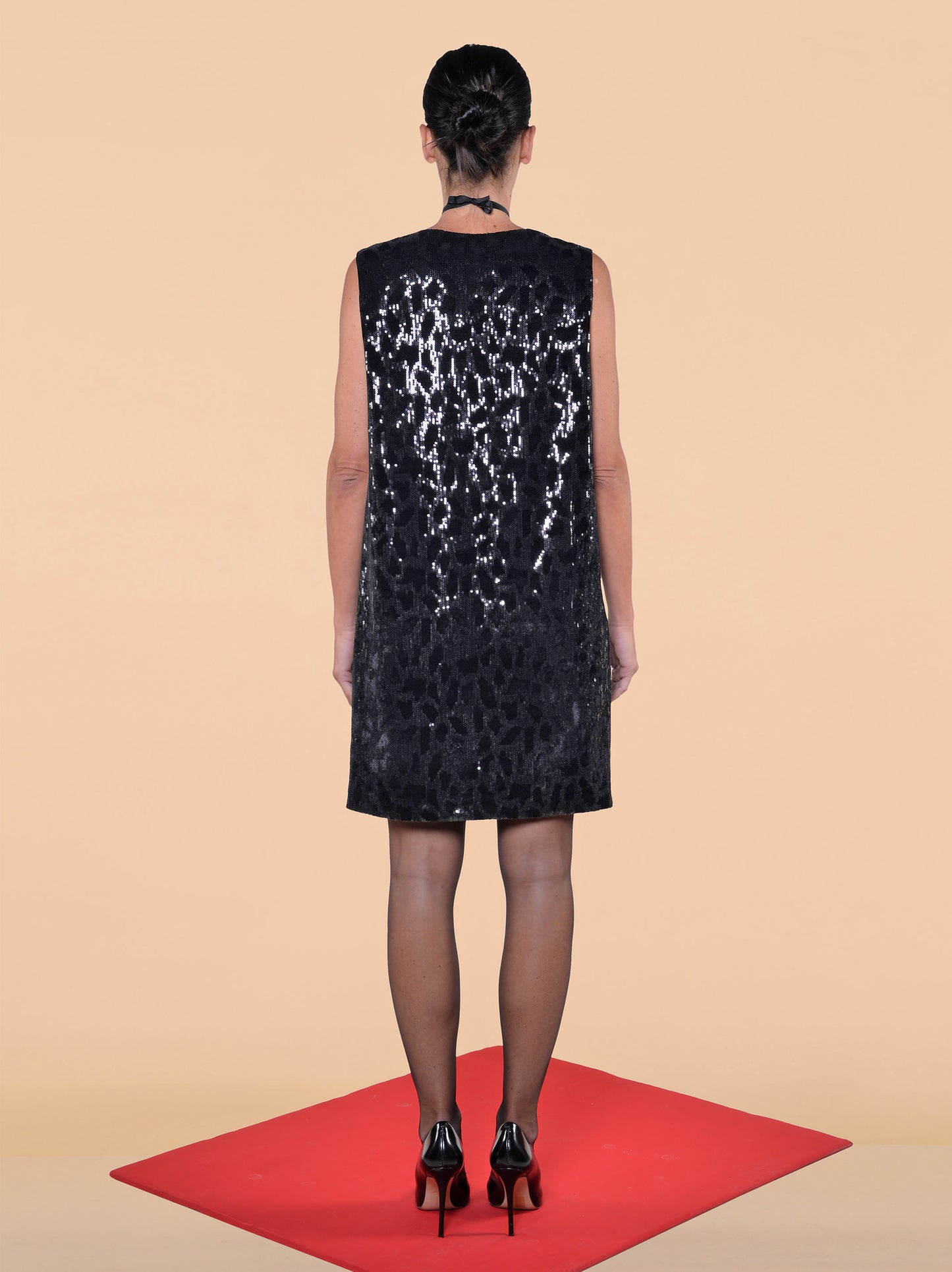 Abito con Paillettes Nero